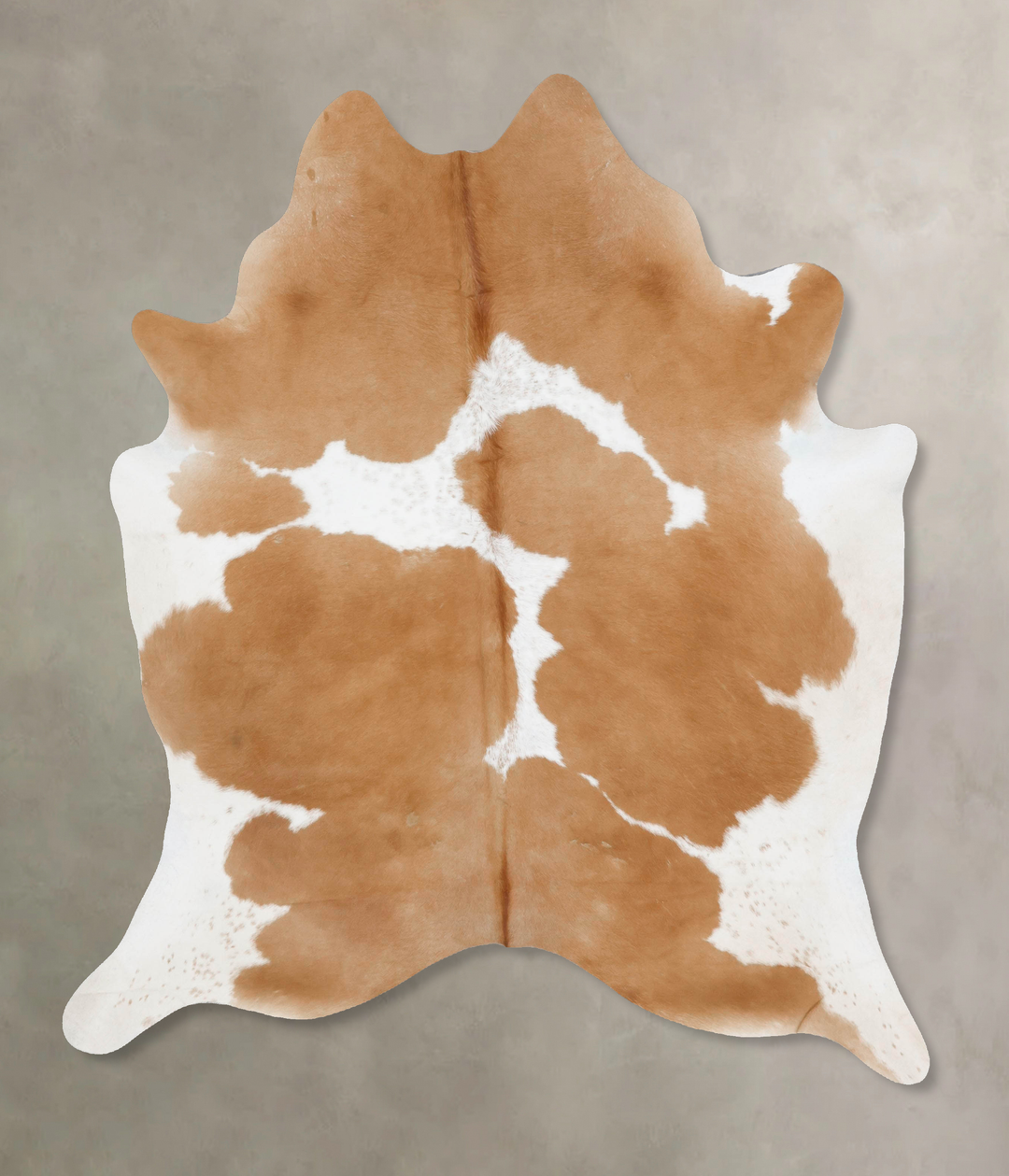Beige and White X-Large Brazilian Cowhide Rug 7'7"H x 6'1"W #B17690 by