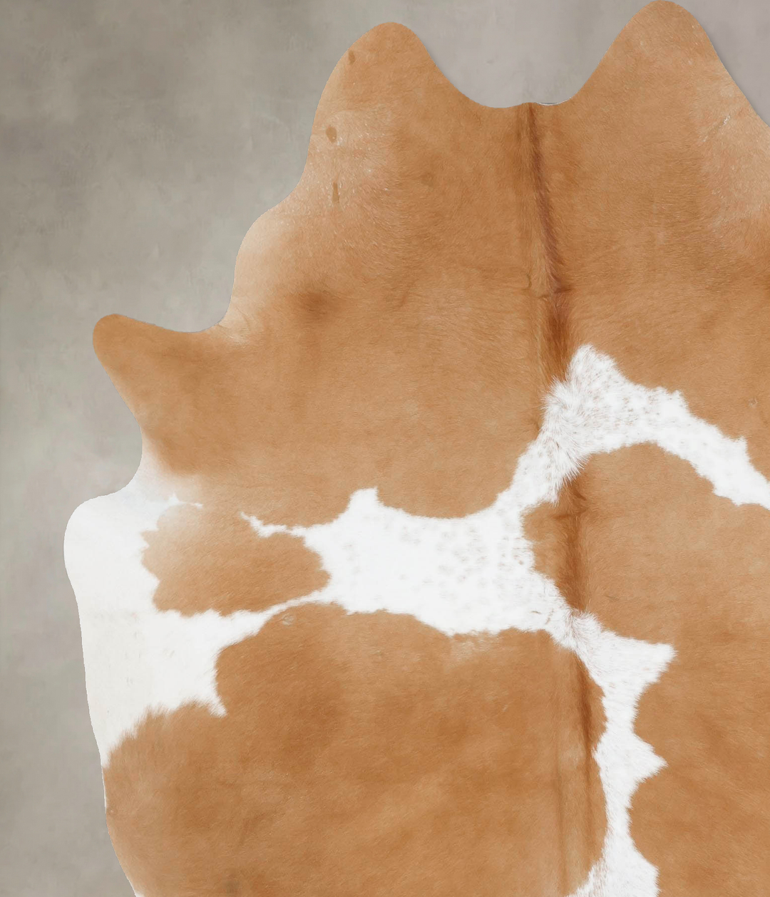 Beige and White X-Large Brazilian Cowhide Rug 7'7"H x 6'1"W #B17690 by