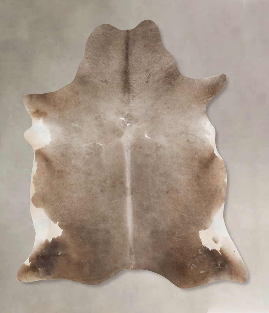 Taupe X-Large Brazilian Cowhide Rug 7'1"H x 6'5"W #B17691 by Hudson Hides