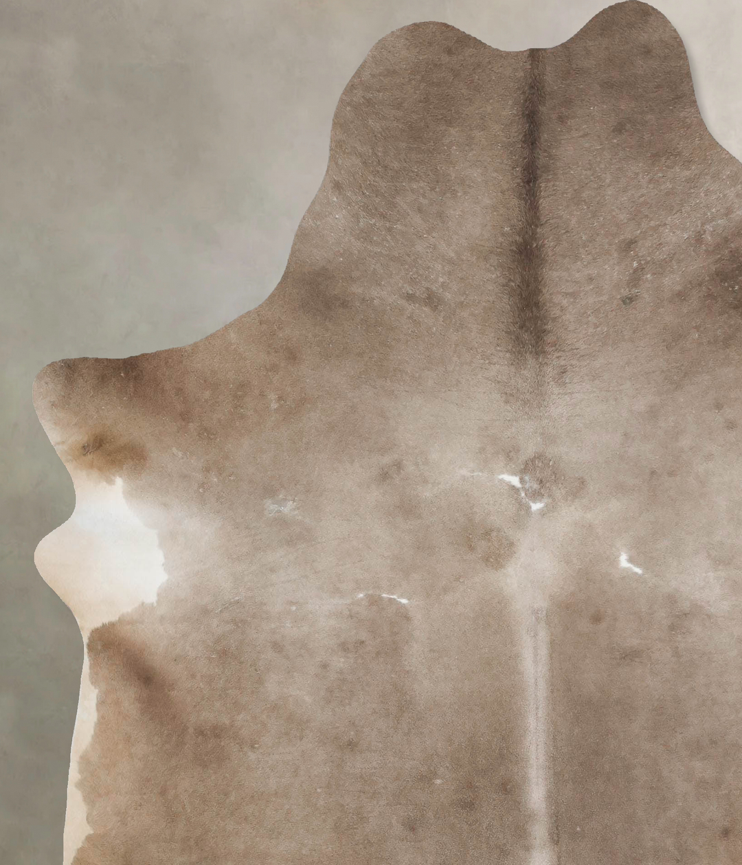 Taupe X-Large Brazilian Cowhide Rug 7'1"H x 6'5"W #B17691 by Hudson Hi