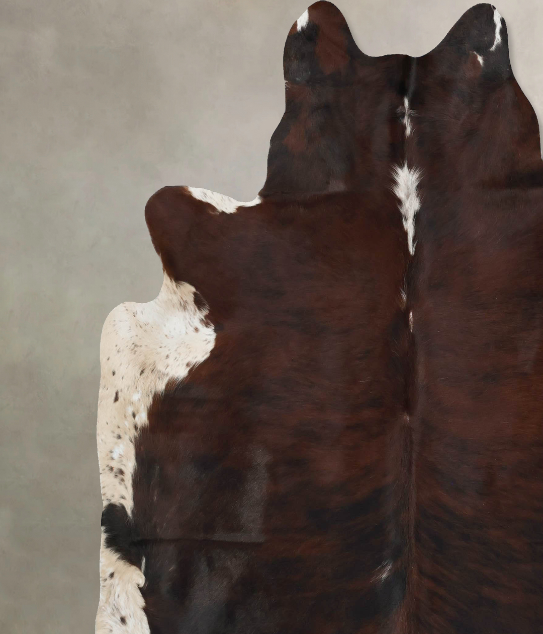 Tricolor XX-Large Brazilian Cowhide Rug 7'6"H x 6'11"W #B17692 by Huds
