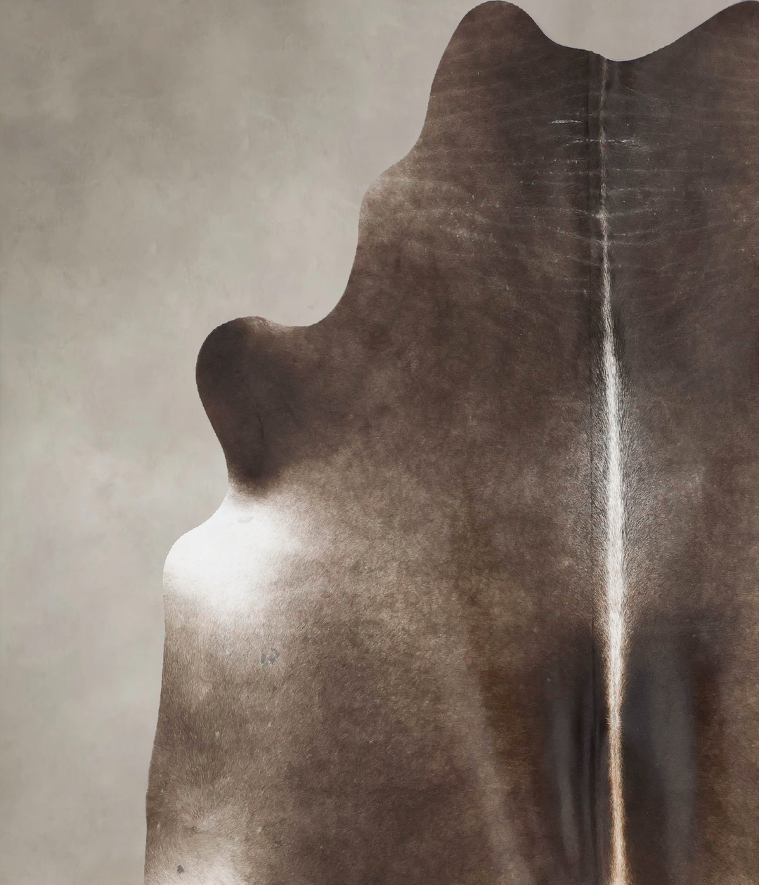 Dark Grey X-Large Brazilian Cowhide Rug 7'3"H x 6'7"W #B17694 by Hudso