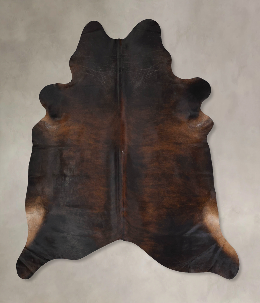 Dark Brindle XX-Large Brazilian Cowhide Rug 8'8"H x 7'7"W #B17696 by Hudson Hides