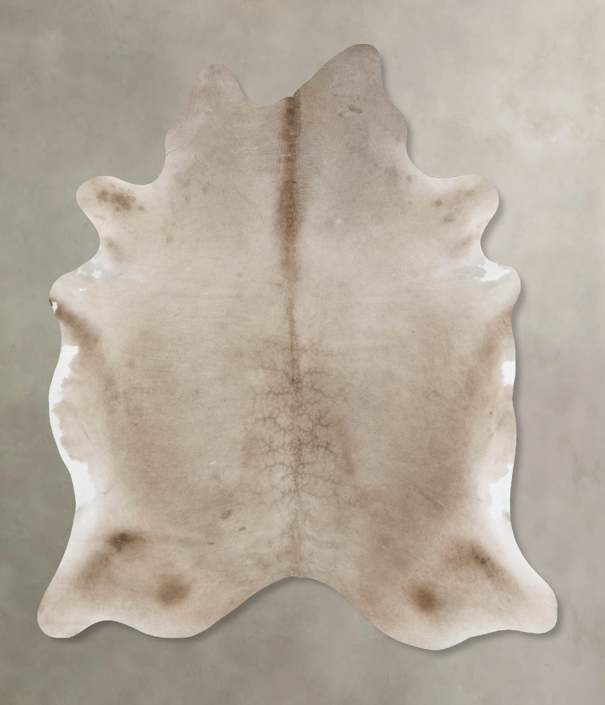 Taupe X-Large Brazilian Cowhide Rug 7'5"H x 6'2"W #B17698 by Hudson Hides