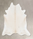 Ivory with Beige X-Large Brazilian Cowhide Rug 7'4"H x 6'6"W #B17702 by Hudson Hides
