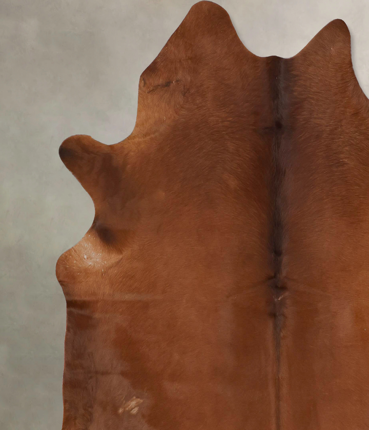 Solid Brown XX-Large Brazilian Cowhide Rug 7'9"H x 7'3"W #B17704 by Hudson Hides