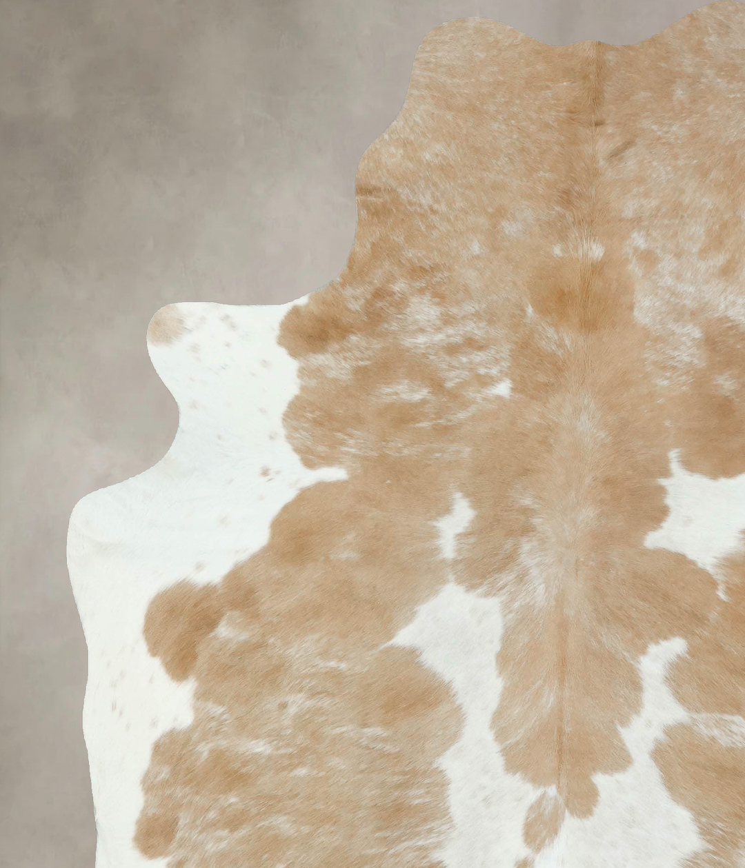Beige and White X-Large Brazilian Cowhide Rug 7'4"H x 5'10"W #B17706 b