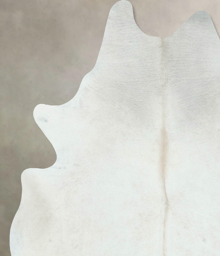 Ivory with Beige X-Large Brazilian Cowhide Rug 7'9"H x 6'3"W #B17712 by Hudson Hides