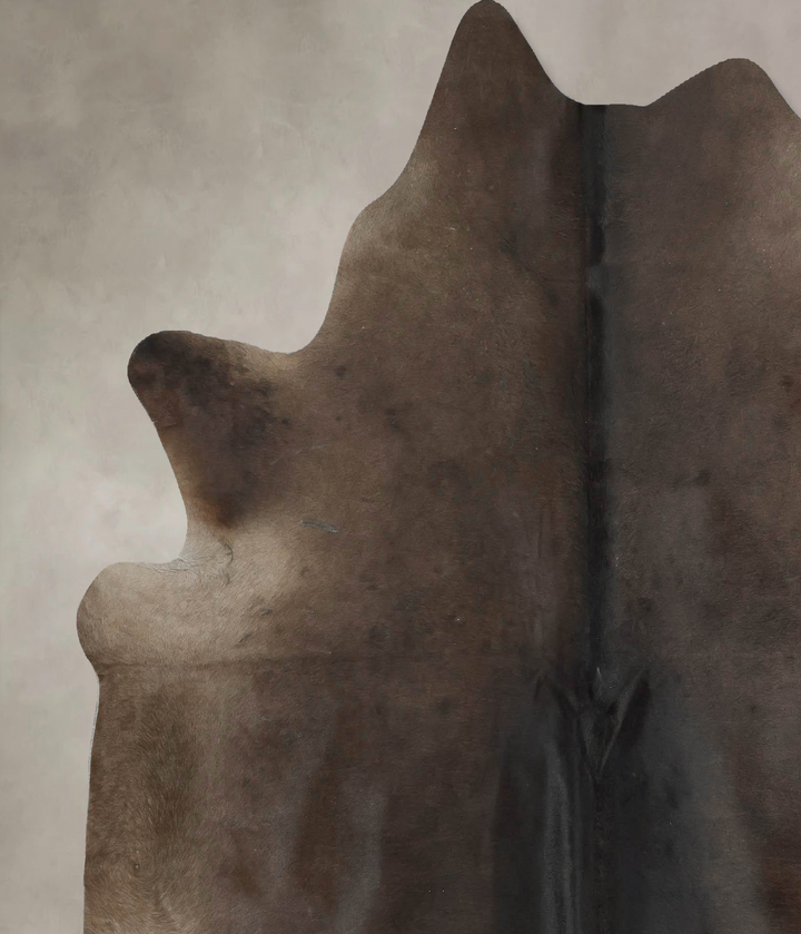 Chocolate X-Large Brazilian Cowhide Rug 7'0"H x 6'6"W #B17713 by Hudson Hides