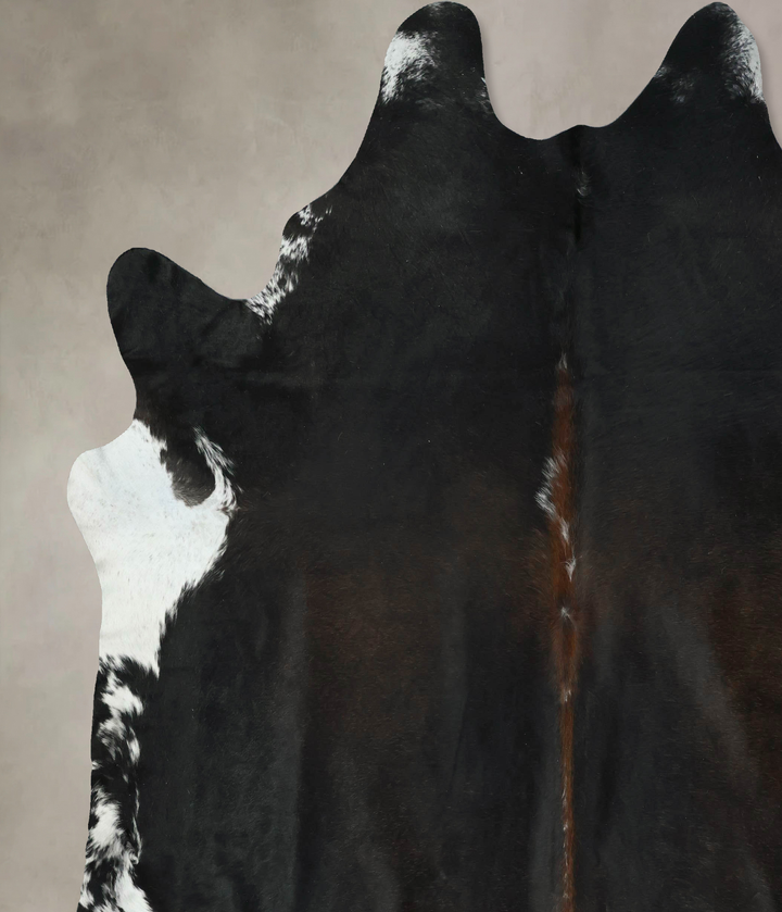 Chocolate and White XX-Large Brazilian Cowhide Rug 9'6"H x 8'2"W #B17716 by Hudson Hides