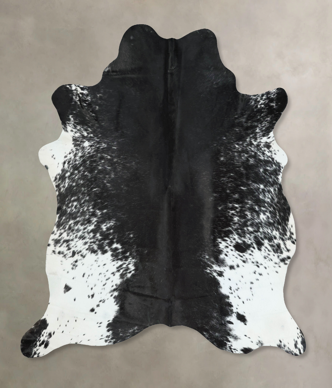 Salt and Pepper Black X-Large Brazilian Cowhide Rug 7'8"H x 6'2"W #B17