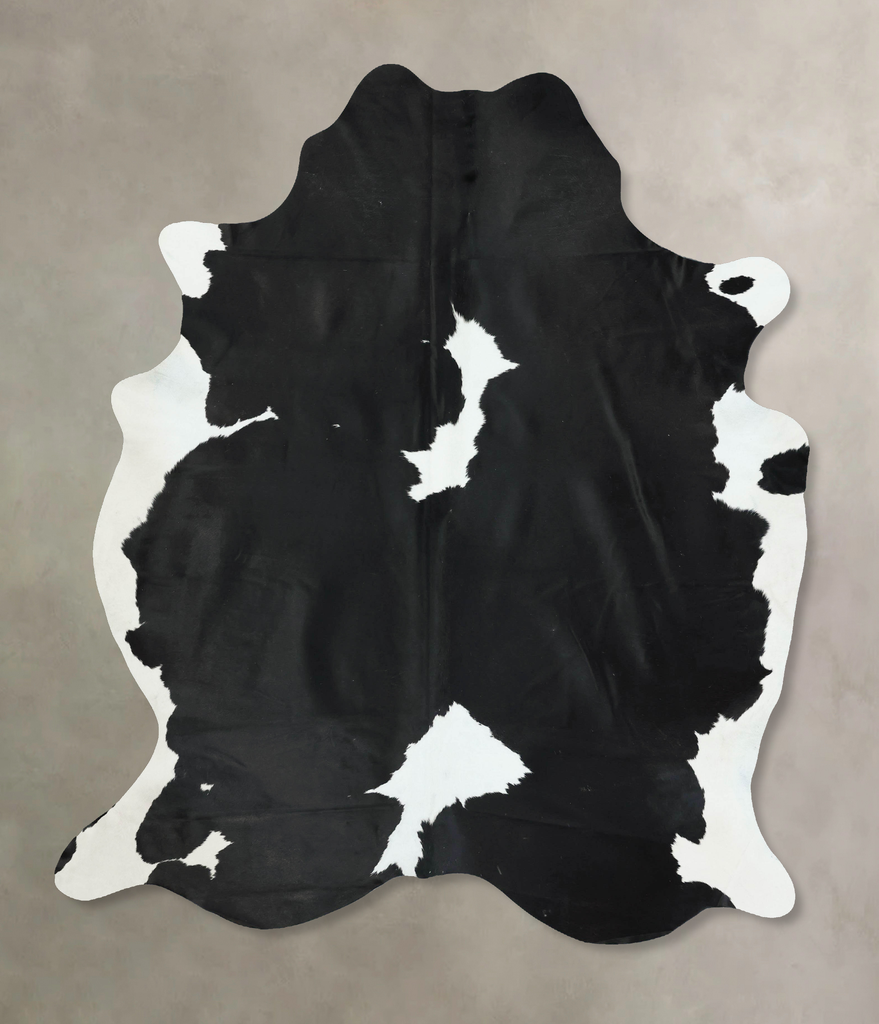Black and White XX-Large Brazilian Cowhide Rug 8'6"H x 7'1"W #B17726 by Hudson Hides