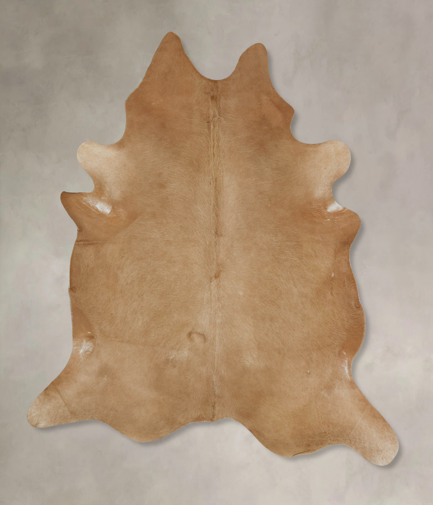 Beige XX-Large Brazilian Cowhide Rug 7'11"H x 7'0"W #B17730 by Hudson Hides
