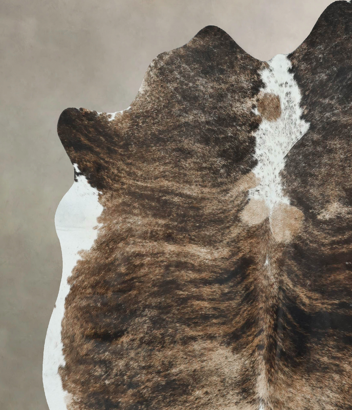 Dark Brindle X-Large Brazilian Cowhide Rug 7'1"H x 6'5"W #B17735 by Hudson Hides