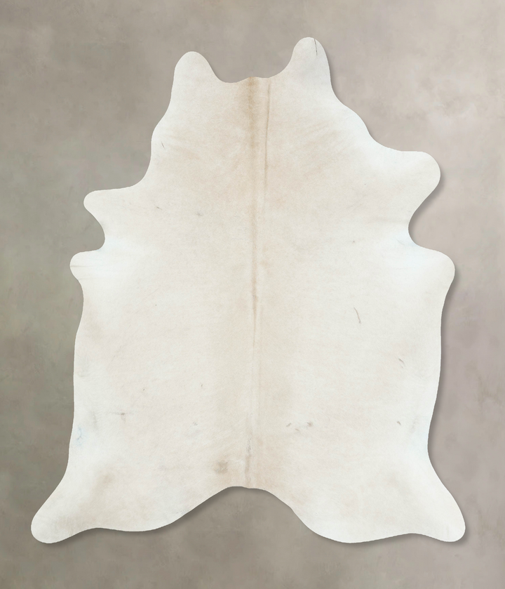 Ivory with Beige XX-Large Brazilian Cowhide Rug 8'5"H x 6'8"W #B17740 by Hudson Hides