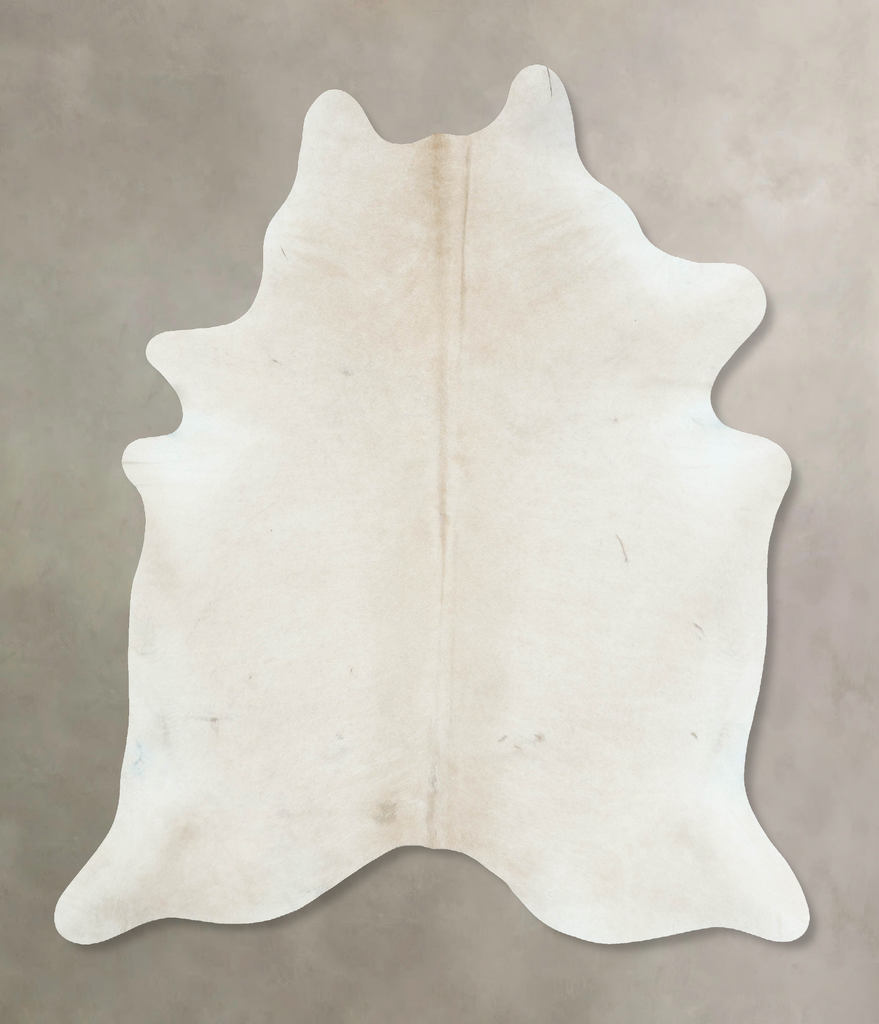 Ivory with Beige XX-Large Brazilian Cowhide Rug 8'5"H x 6'8"W #B17740 by Hudson Hides
