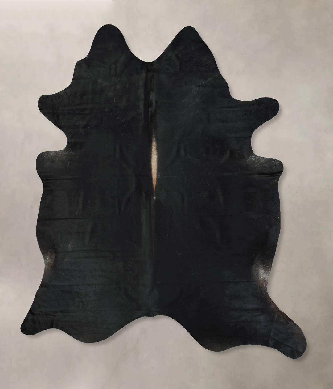 Solid Black XX-Large Brazilian Cowhide Rug 8'9"H x 7'9"W #B17744 by Hu