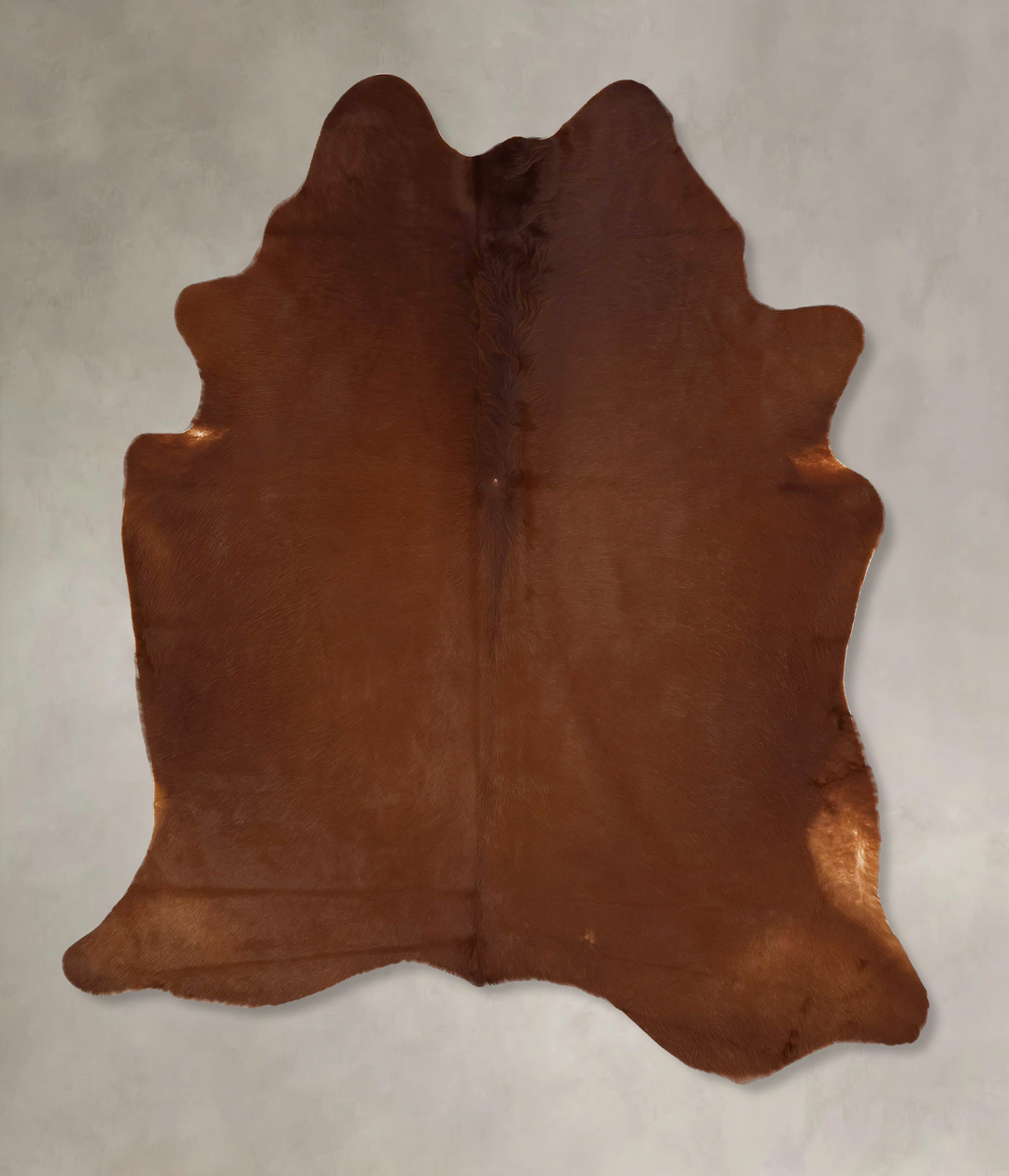 Solid Brown X-Large Brazilian Cowhide Rug 7'5"H x 5'11"W #B17745 by Hu
