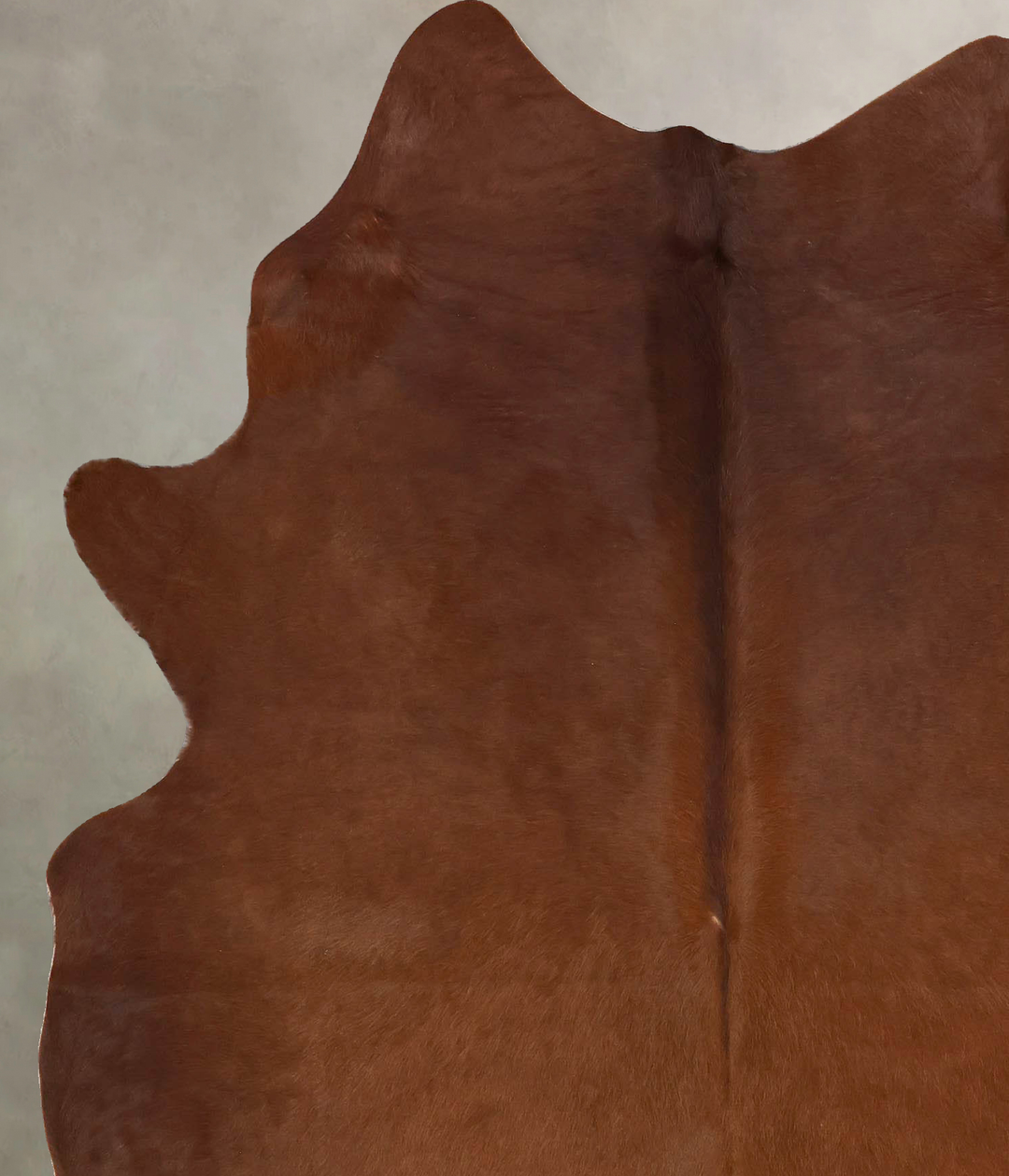 Solid Brown X-Large Brazilian Cowhide Rug 7'1"H x 5'10"W #B17748 by Hu