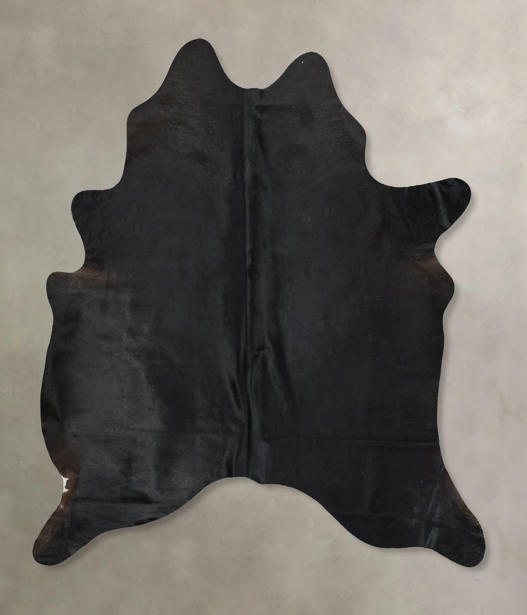 Solid Black X-Large Brazilian Cowhide Rug 6'11"H x 6'0"W #B17753 by Hu