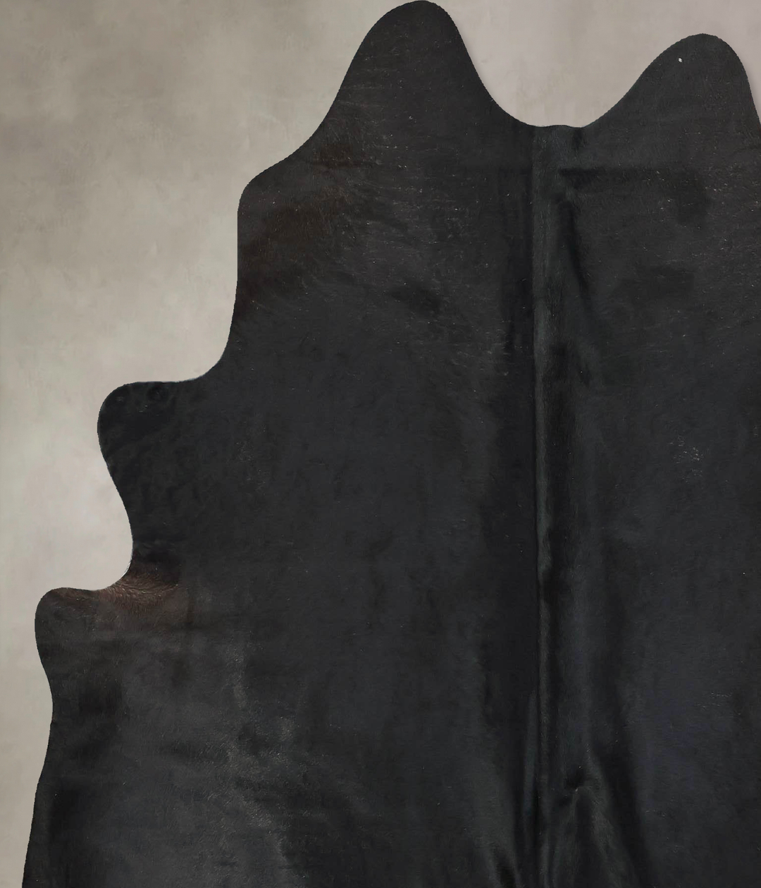 Solid Black X-Large Brazilian Cowhide Rug 6'11"H x 6'0"W #B17753 by Hu