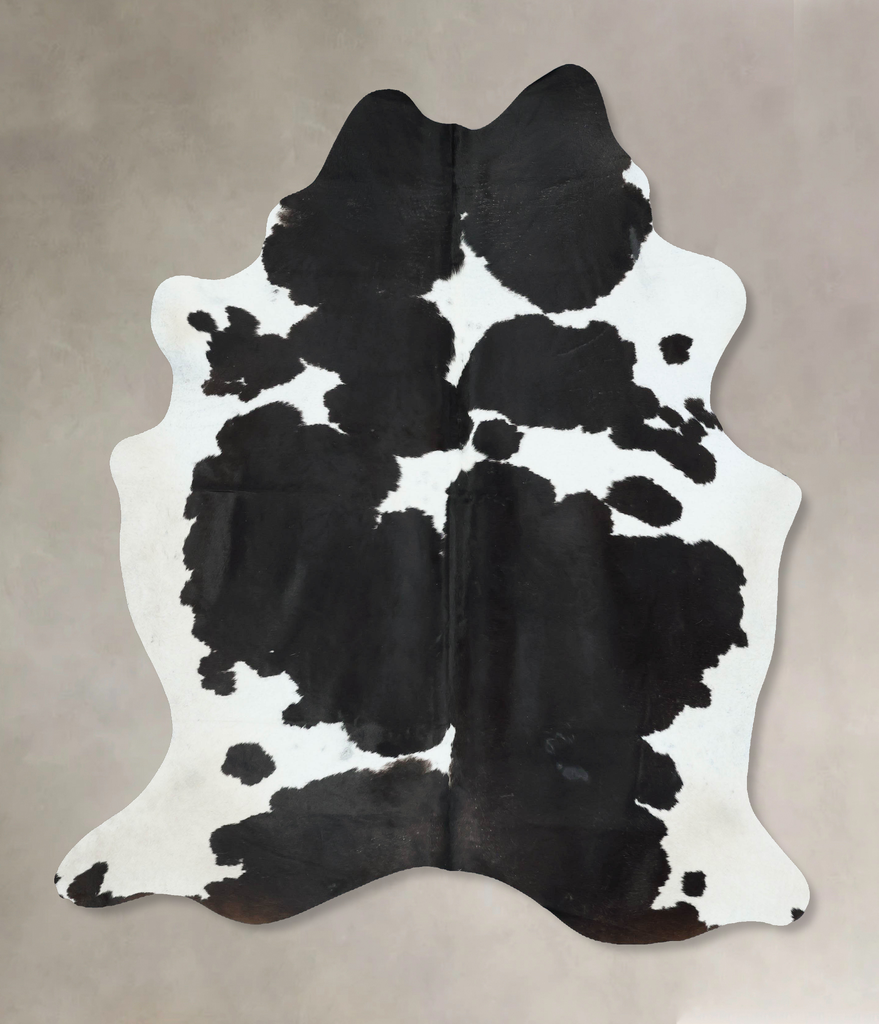 Black and White X-Large Brazilian Cowhide Rug 7'9"H x 6'5"W #B17756 by Hudson Hides
