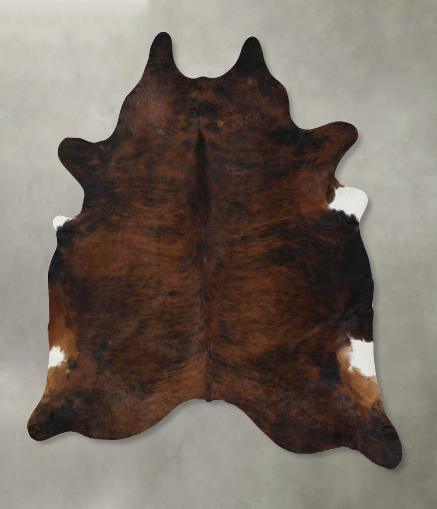 Dark Brindle XX-Large Brazilian Cowhide Rug 9'1"H x 7'6"W #B17765 by Hudson Hides