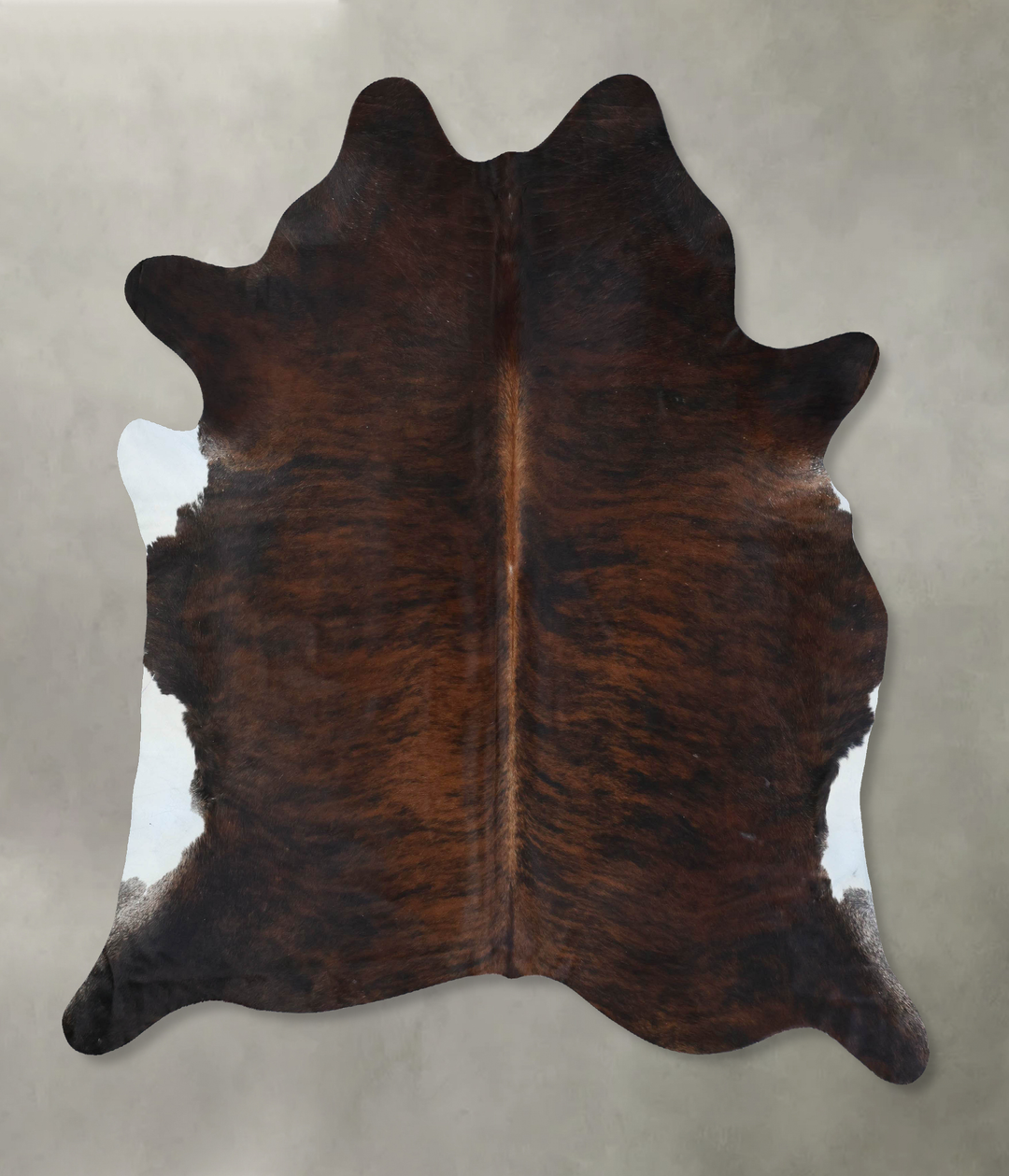 Dark Brindle XX-Large Brazilian Cowhide Rug 7'10"H x 6'9"W #B17766 by 