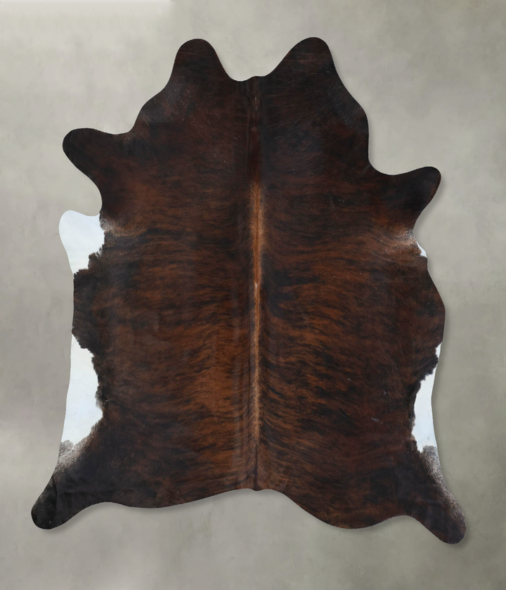 Dark Brindle XX-Large Brazilian Cowhide Rug 7'10"H x 6'9"W #B17766 by Hudson Hides