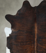 Dark Brindle XX-Large Brazilian Cowhide Rug 7'10"H x 6'9"W #B17766 by Hudson Hides