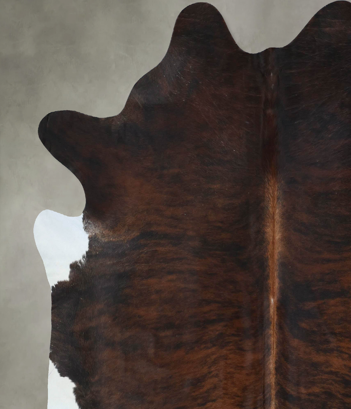 Dark Brindle XX-Large Brazilian Cowhide Rug 7'10"H x 6'9"W #B17766 by Hudson Hides