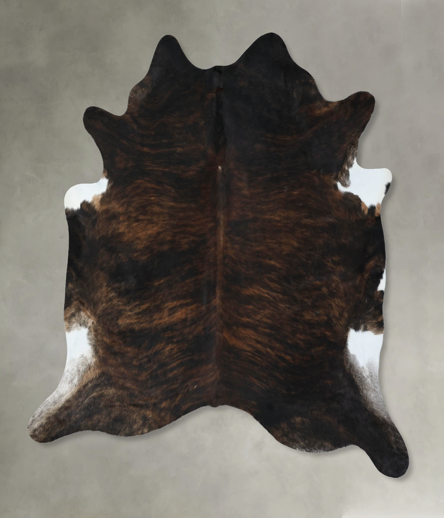 Dark Brindle XX-Large Brazilian Cowhide Rug 8'3"H x 7'3"W #B17767 by Hudson Hides