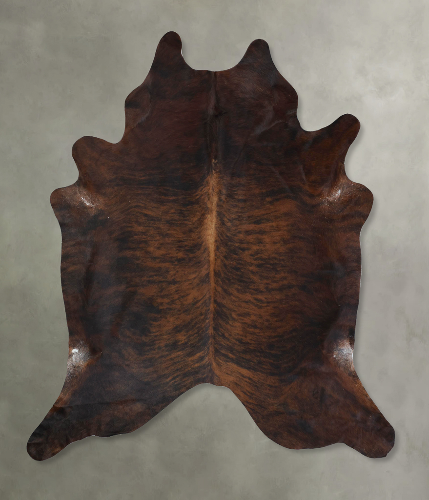 Dark Brindle XX-Large Brazilian Cowhide Rug 8'1"H x 6'10"W #B17770 by Hudson Hides