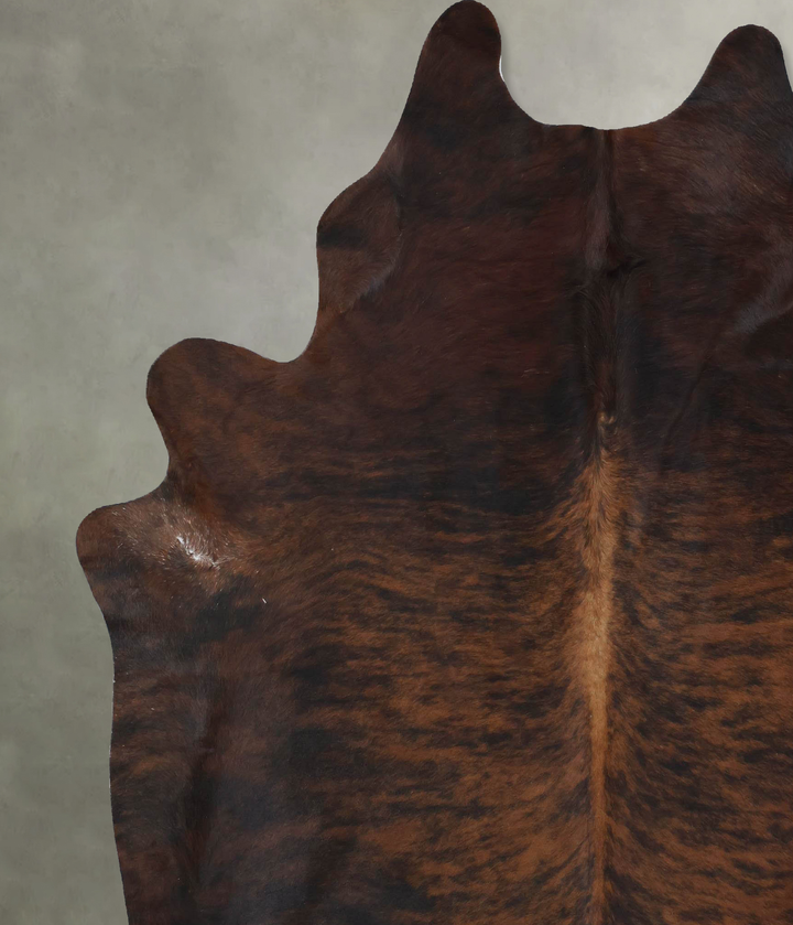 Dark Brindle XX-Large Brazilian Cowhide Rug 8'1"H x 6'10"W #B17770 by Hudson Hides