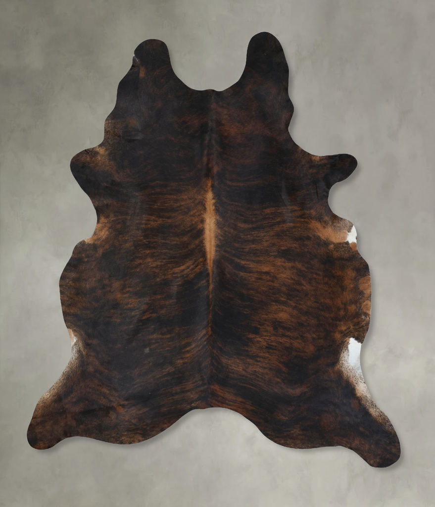 Dark Brindle XX-Large Brazilian Cowhide Rug 9'0"H x 6'10"W #B17771 by Hudson Hides