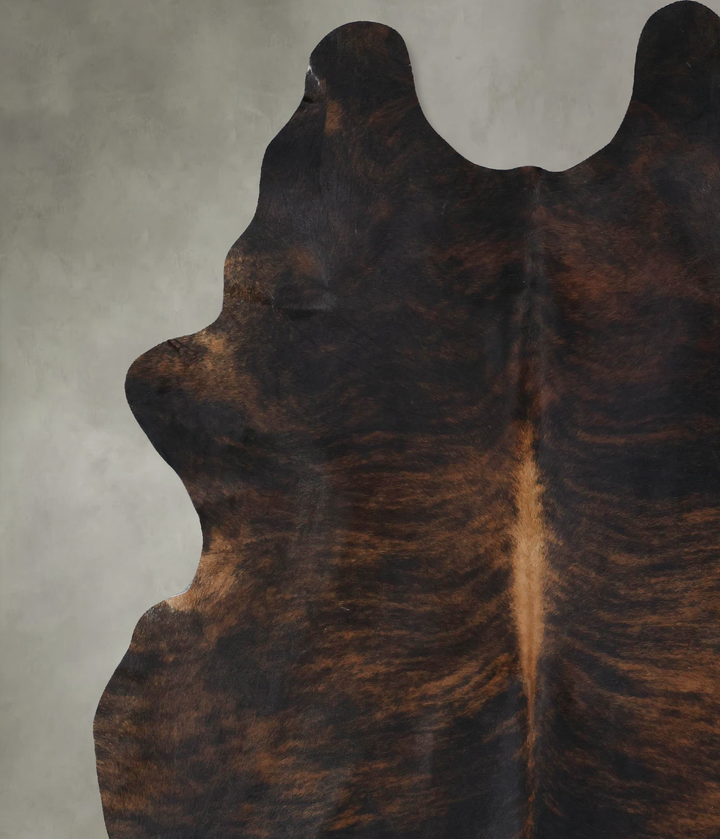 Dark Brindle XX-Large Brazilian Cowhide Rug 9'0"H x 6'10"W #B17771 by Hudson Hides