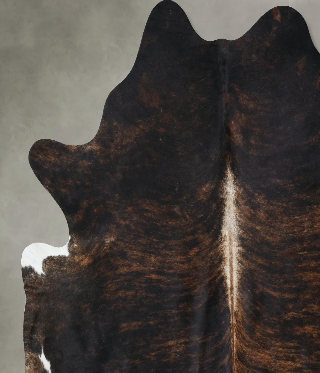 Dark Brindle XX-Large Brazilian Cowhide Rug 7'7"H x 7'4"W #B17772 by H