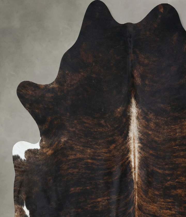 Dark Brindle XX-Large Brazilian Cowhide Rug 7'7"H x 7'4"W #B17772 by Hudson Hides