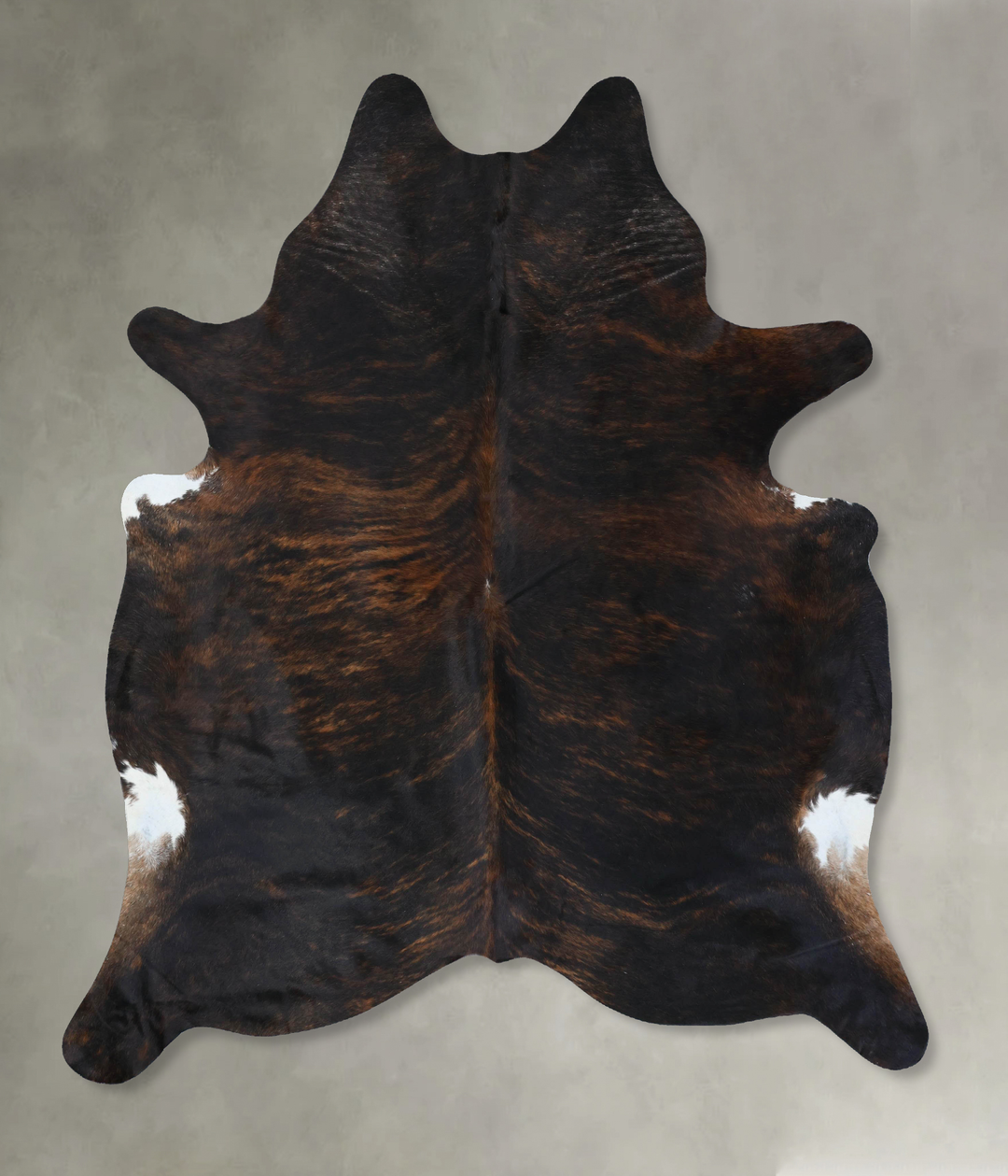 Dark Brindle XX-Large Brazilian Cowhide Rug 8'4"H x 6'8"W #B17773 by H