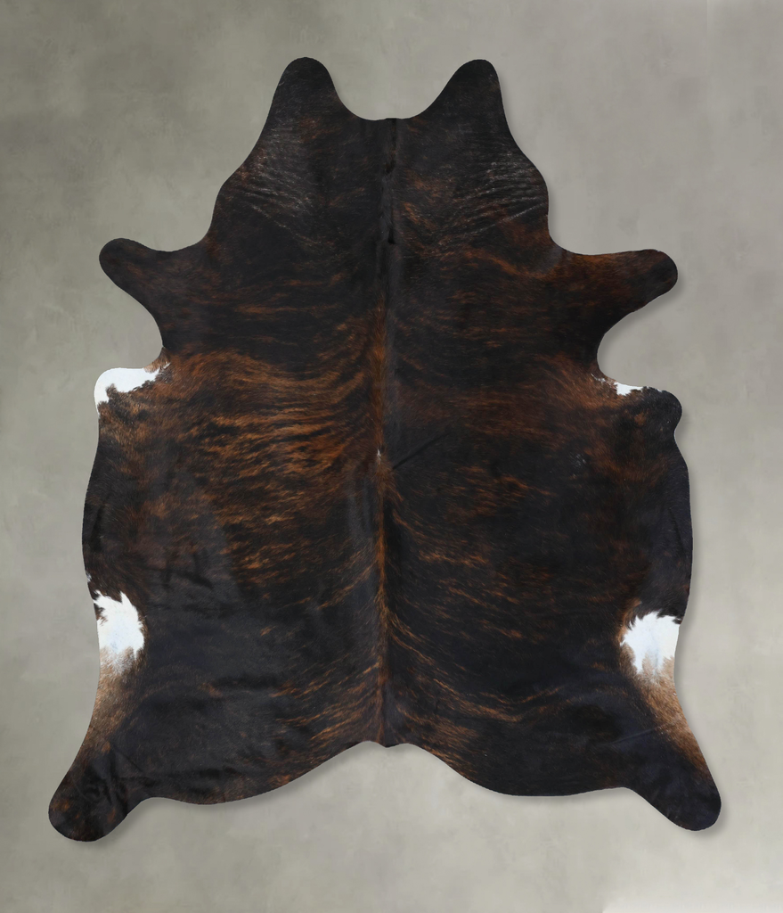 Dark Brindle XX-Large Brazilian Cowhide Rug 8'4"H x 6'8"W #B17773 by Hudson Hides