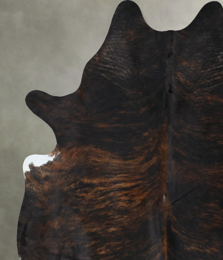 Dark Brindle XX-Large Brazilian Cowhide Rug 8'4"H x 6'8"W #B17773 by Hudson Hides