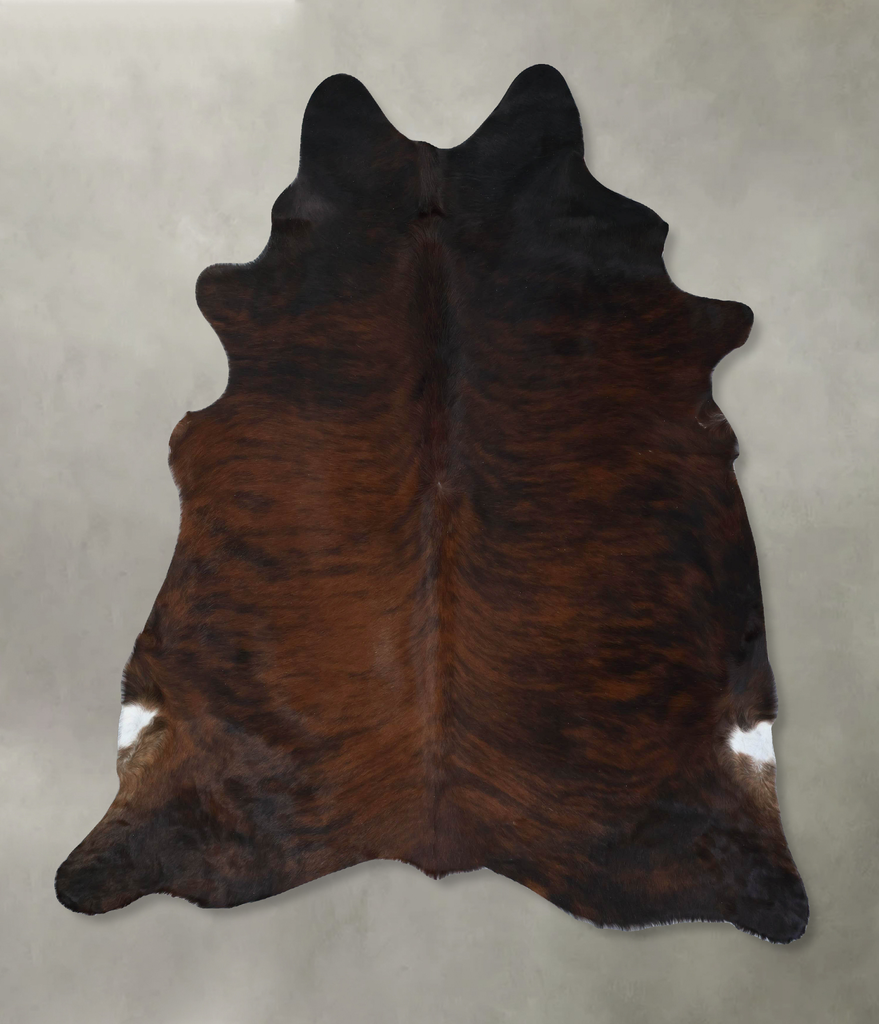 Dark Brindle XX-Large Brazilian Cowhide Rug 7'7"H x 6'8"W #B17775 by Hudson Hides