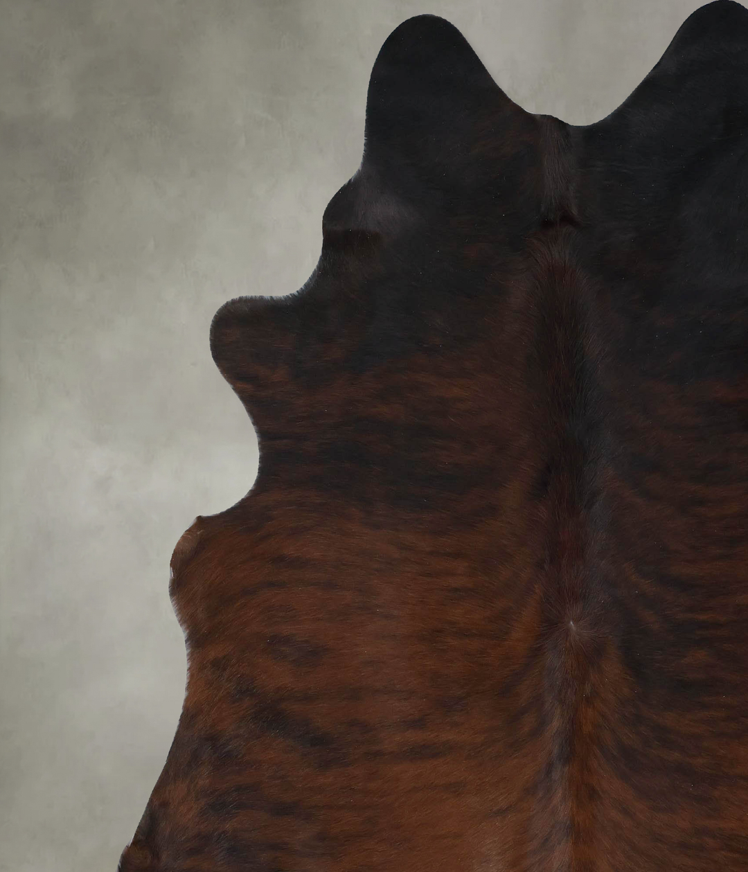 Dark Brindle XX-Large Brazilian Cowhide Rug 7'7"H x 6'8"W #B17775 by H