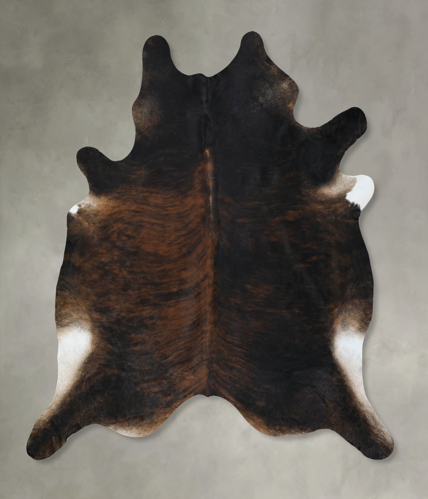 Dark Brindle XX-Large Brazilian Cowhide Rug 8'5"H x 7'4"W #B17778 by Hudson Hides