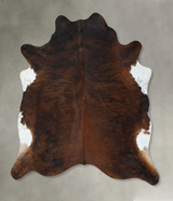 Dark Brindle XX-Large Brazilian Cowhide Rug 7'7"H x 6'11"W #B17779 by Hudson Hides