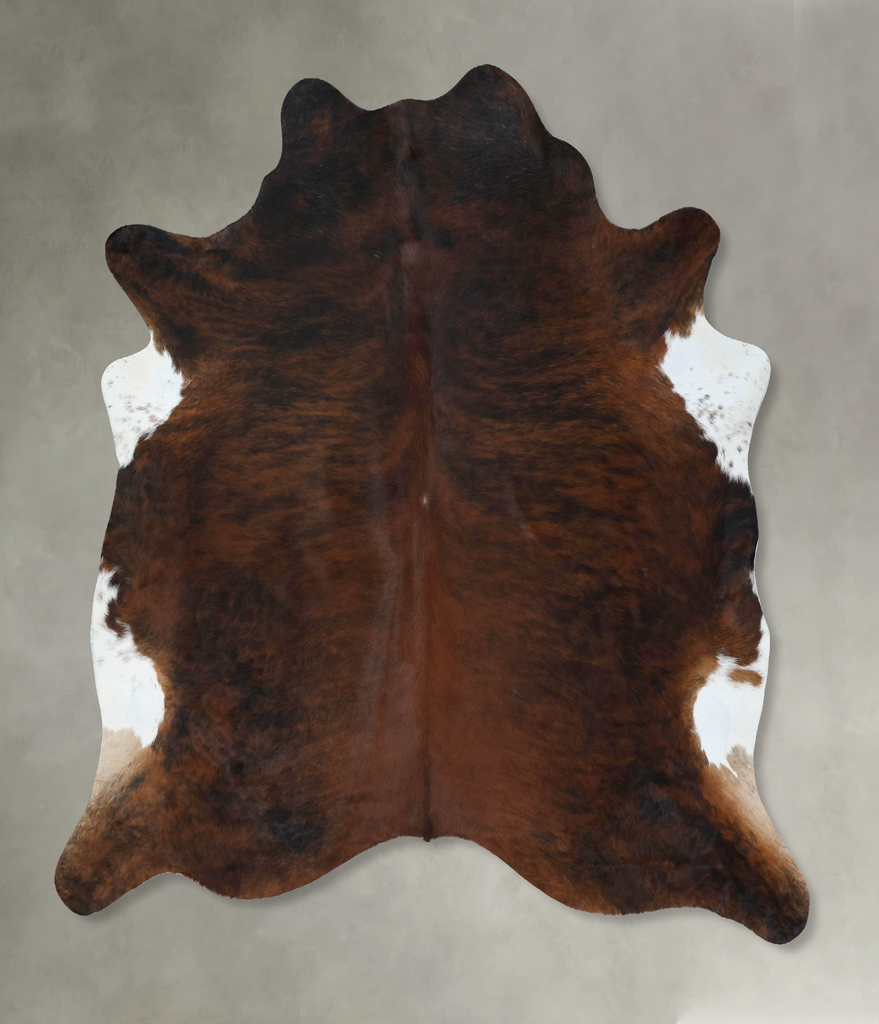 Dark Brindle XX-Large Brazilian Cowhide Rug 7'7"H x 6'11"W #B17779 by Hudson Hides