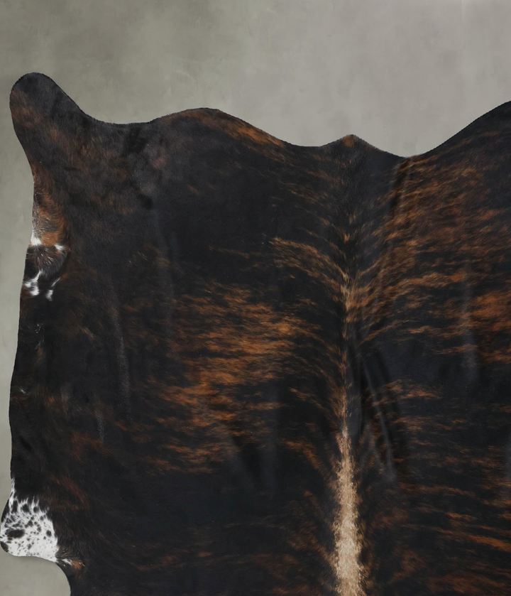 Dark Brindle XX-Large Brazilian Cowhide Rug 8'2"H x 7'4"W #B17780 by Hudson Hides