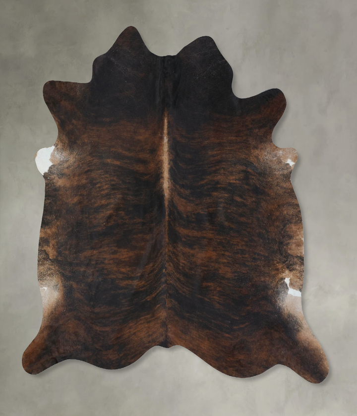 Dark Brindle XX-Large Brazilian Cowhide Rug 7'7"H x 7'4"W #B17784 by Hudson Hides