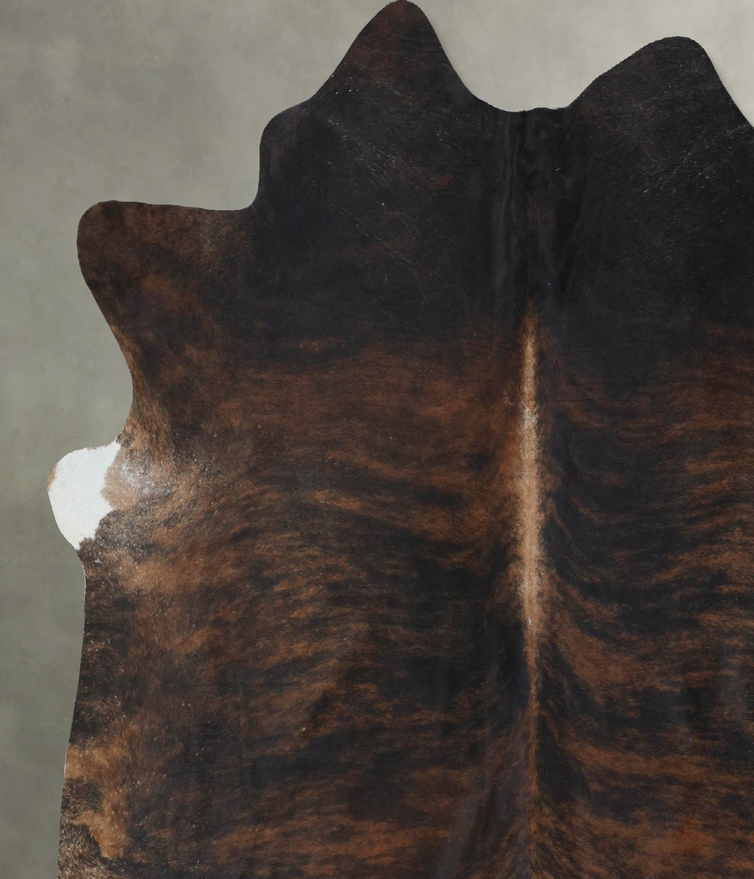 Dark Brindle XX-Large Brazilian Cowhide Rug 7'7"H x 7'4"W #B17784 by H