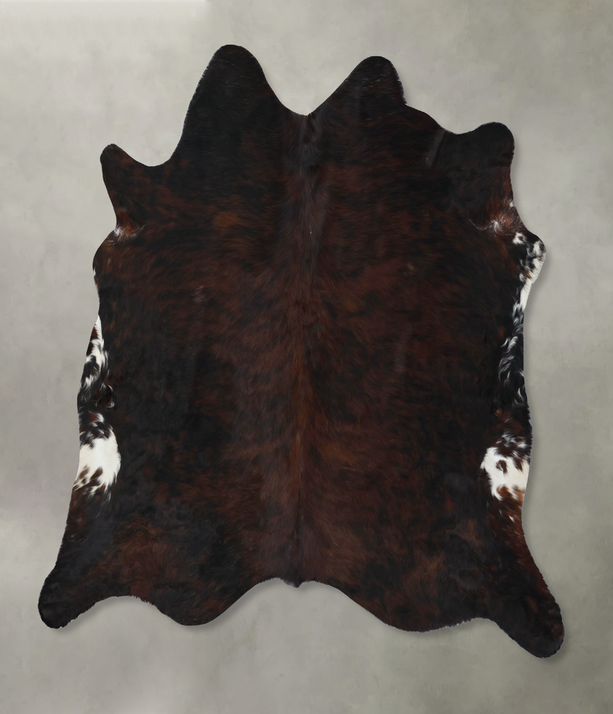 Dark Brindle XX-Large Brazilian Cowhide Rug 7'6"H x 7'4"W #B17785 by Hudson Hides
